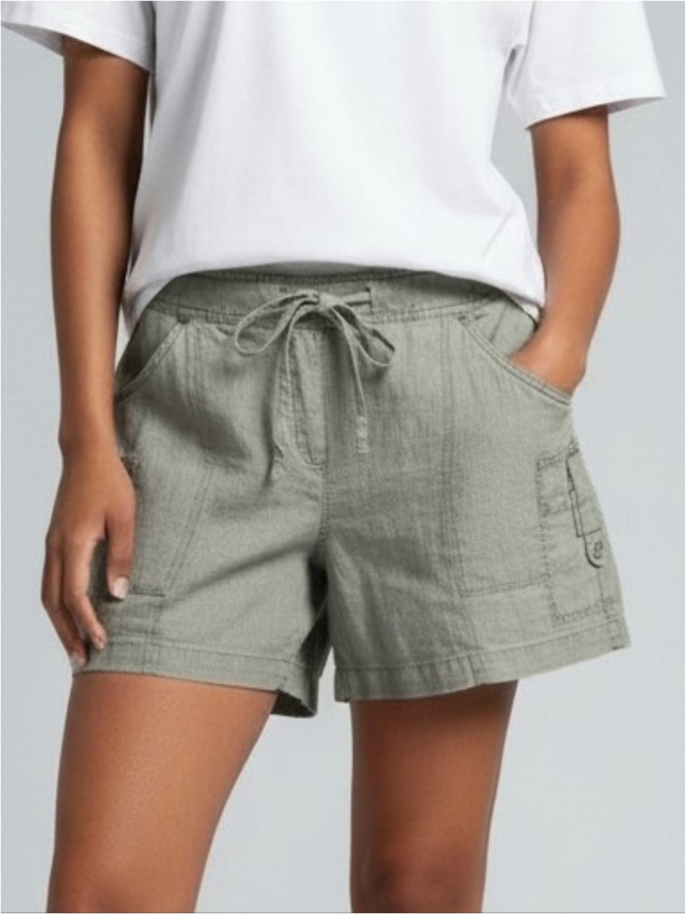 Tommy Bahama Olive Drawstring Cargo Shorts